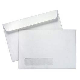 6 x 9 24lb White Wove Standard Window Envelope | Envelope Cafe